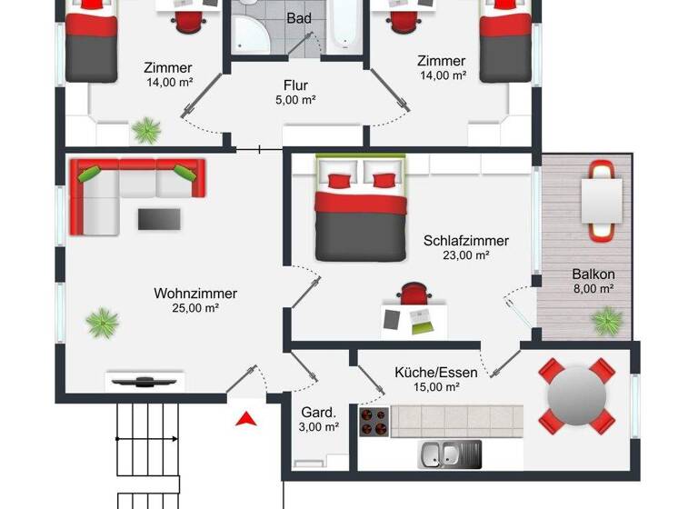Wohnung zum Kauf 245.000 € 4 Zimmer 107 m² Bammental 69245