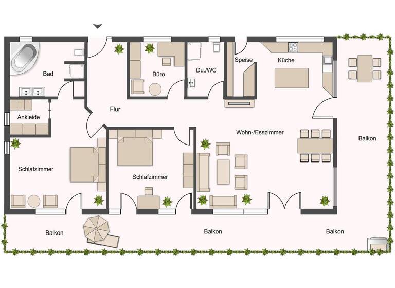 Penthouse zum Kauf 1.100.000 CHF 4,5 Zimmer 140 m² 1. Geschoss Davos-Wiesen 7494