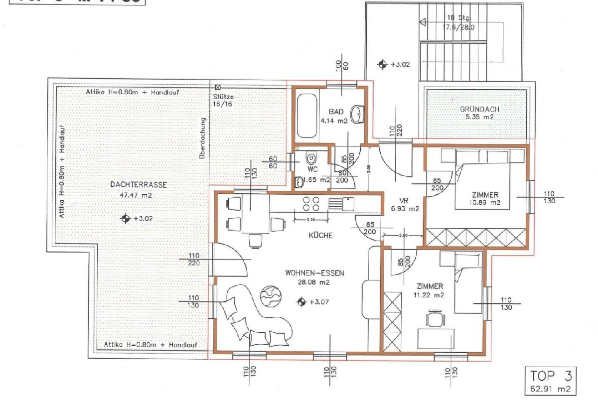 Wohnung zum Kauf 250.000 € 3 Zimmer 63 m²<br/>Wohnfläche Puntigam Graz-Puntigam 8055