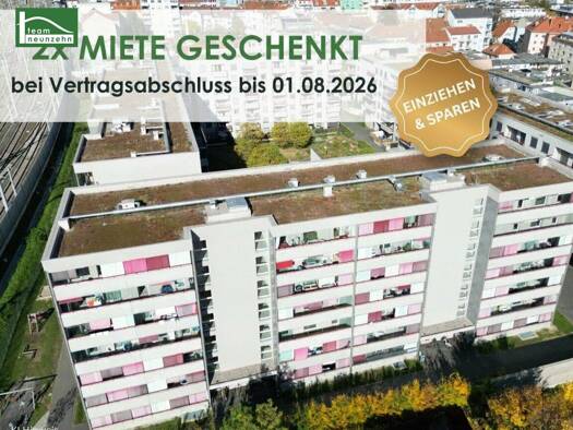 Wohnung zur Miete 574 € 3 Zimmer 74,2 m² 6. Geschoss frei ab 01.09.2026 Eggenberger Gürtel 52b Gries Graz 8020