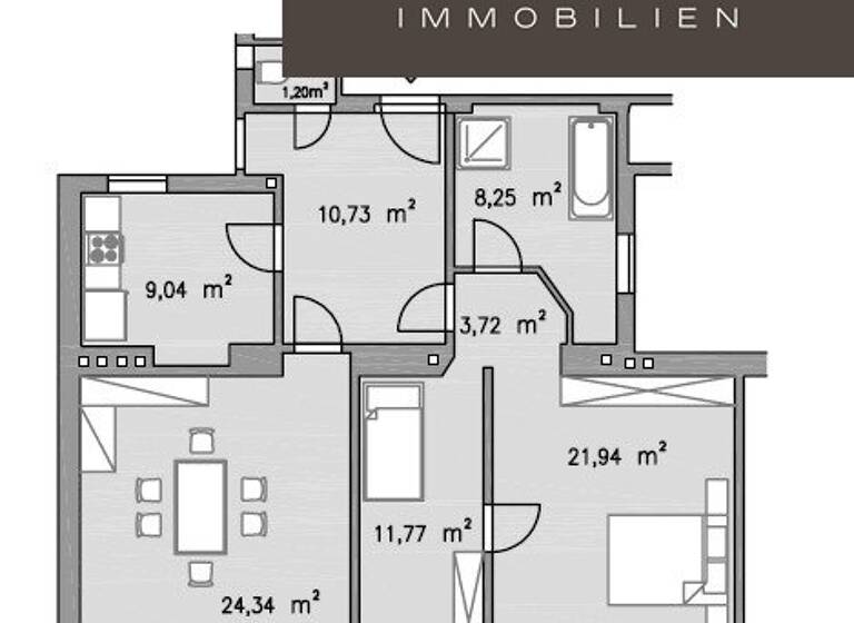 Wohnung zum Kauf 354.900 € 3 Zimmer 91 m² 3. Geschoss Wien 1020