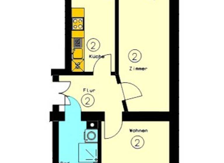Wohnung zur Miete 593 € 2 Zimmer 52,5 m² EG frei ab 01.07.2026 Georg-Schumann-Straße 254 Möckern Leipzig 04159
