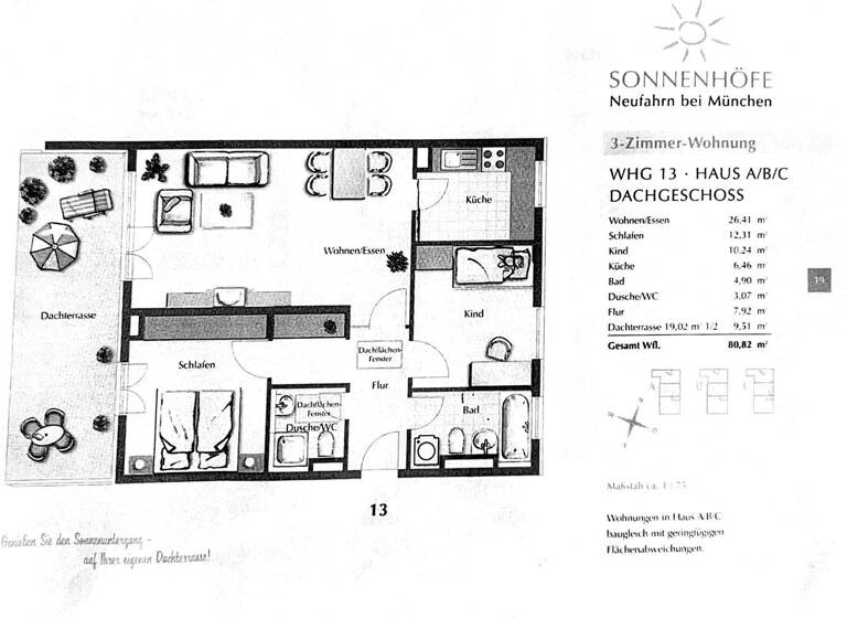 Wohnung zum Kauf 499.900 € 3 Zimmer 81 m² 2. Geschoss Grünecker Straße 18I Neufahrn Neufahrn bei Freising 85375