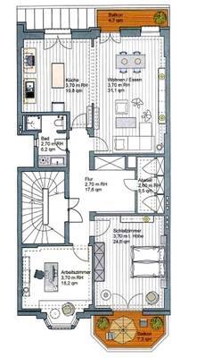 Wohnung zum Kauf provisionsfrei 210.000 € 3 Zimmer 129 m²<br/>Wohnfläche ab sofort<br/>Verfügbarkeit Agnesstraße Winterhude Hamburg 22301