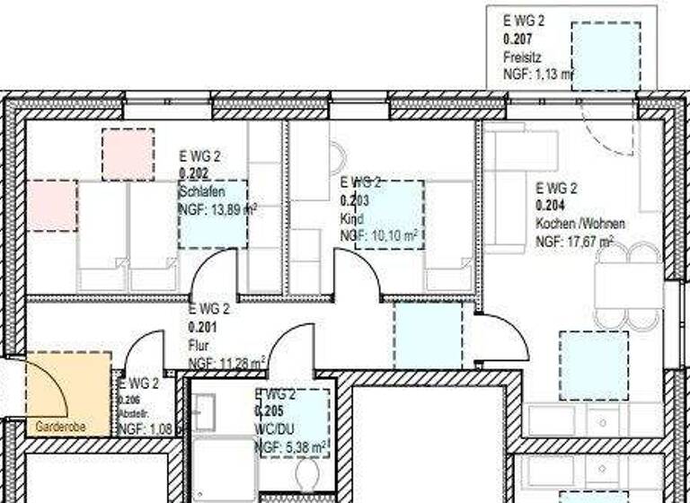 Wohnung zur Miete - Erstbezug 403 € 3 Zimmer 61 m² EG frei ab 01.06.2026 Büren Lotte 49504