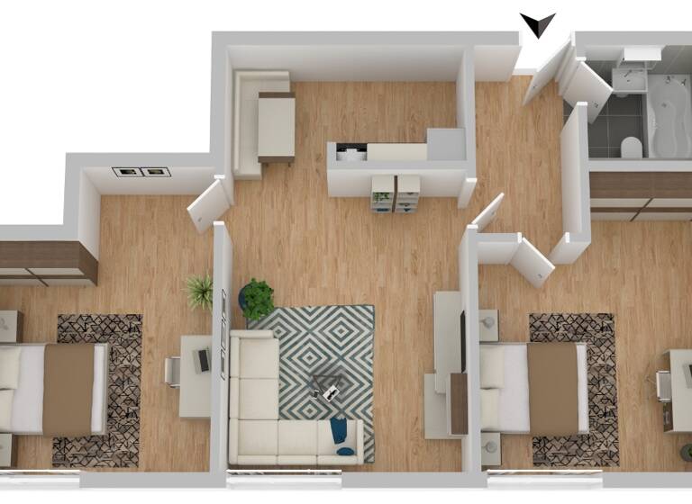 Wohnung zur Miete 563 € 3 Zimmer 72,2 m²<br/>Wohnfläche 14.<br/>Geschoss Friedrich-König-Straße 17 Suhl Suhl 98527