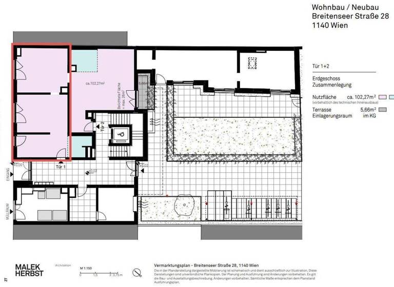 Bürofläche zur Miete - Erstbezug 16 € 57,1 m² Bürofläche Wien, Penzing 1140