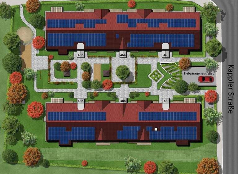 Wohnung zum Kauf provisionsfrei 264.000 € 2 Zimmer 54,6 m² 2. Geschoss Kappler Straße 48b Littenweiler Freiburg 79117