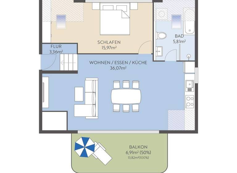 Wohnung zum Kauf 429.000 € 2 Zimmer 81 m² 3. Geschoss Erbach 89155