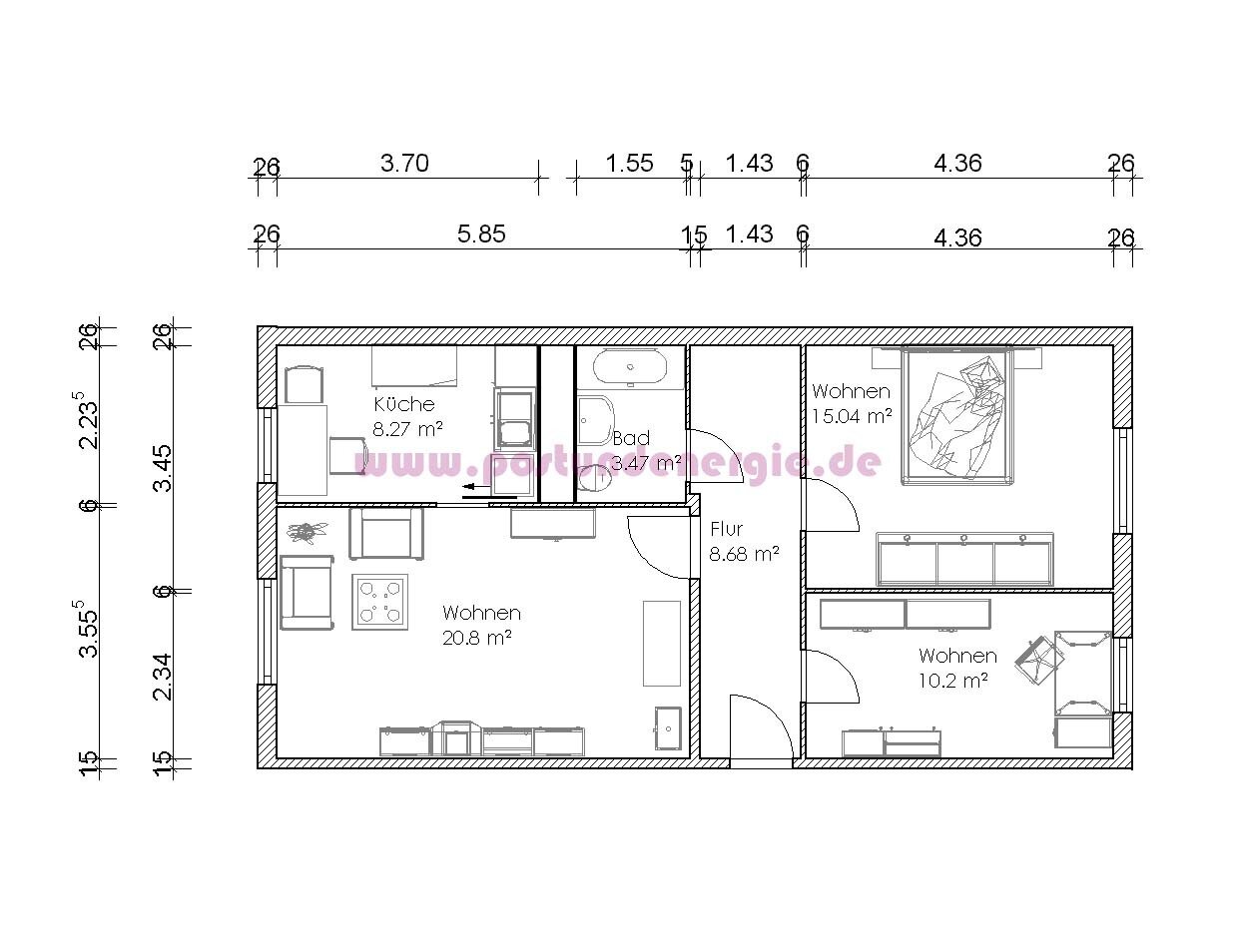 Wohnung zur Miete 368 € 3 Zimmer 66,9 m²<br/>Wohnfläche 3.<br/>Geschoss 01.05.2025<br/>Verfügbarkeit Charlottenstraße 18 Moritzplatz Magdeburg 39124