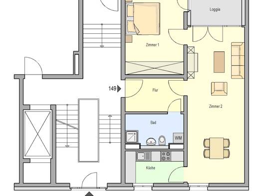 Wohnung zur Miete 862 € 2 Zimmer 65,2 m² EG frei ab 01.12.2026 Regensburger Straße Gleißhammer Nürnberg 90480
