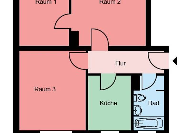 Wohnung zur Miete 389 € 3 Zimmer 55,1 m²<br/>Wohnfläche EG<br/>Geschoss Berliner Straße 25 Plettenberg Plettenberg 58840