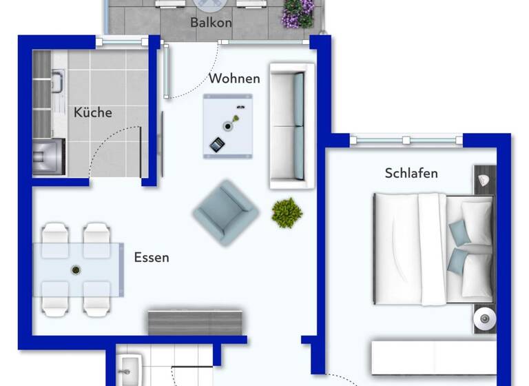 Wohnung zum Kauf 225.000 € 2 Zimmer 50,3 m² Waiblingen 71332