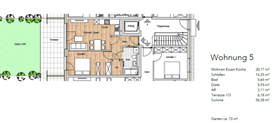 Wohnung zum Kauf - Neubau provisionsfrei 324.000 € 2 Zimmer 54,3 m² 1. Geschoss Richard-Strauß-Straße 8 Freilassing Freilassing 83395
