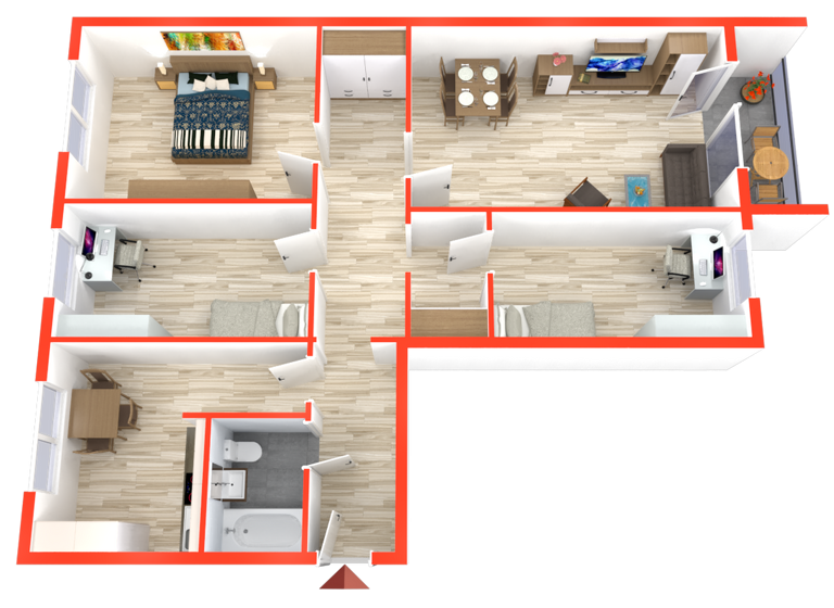 Wohnung zur Miete 440 € 4 Zimmer 89 m² 3. Geschoss frei ab sofort Franz-Stephan-Straße 14 Lusan Gera 07549