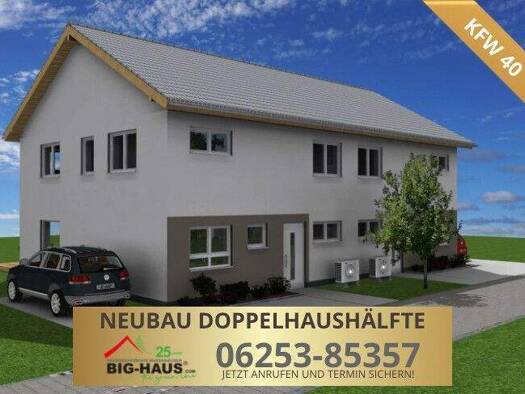 Doppelhaushälfte zum Kauf - Erstbezug provisionsfrei 489.000 € 4 Zimmer 125 m² 300 m² Grundstück Rimbach 64668