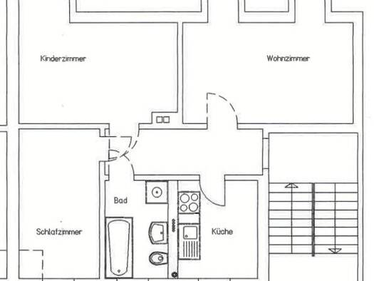 Wohnung zur Miete 243 € 3 Zimmer 48,5 m² 4 Geschosse frei ab sofort Weida Weida 07570