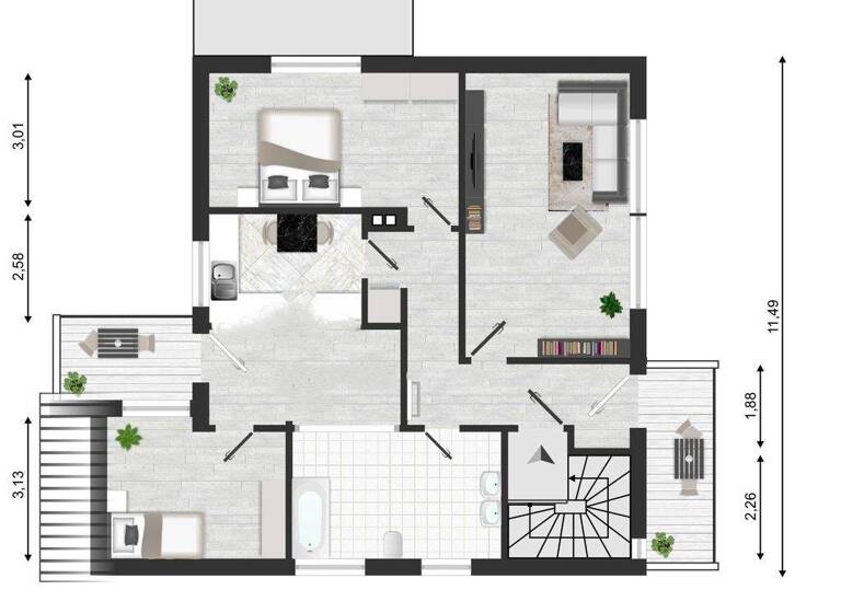 Wohnung zum Kauf 209.000 € 3 Zimmer 90 m² Geschoss 1/2 Gronau 48599