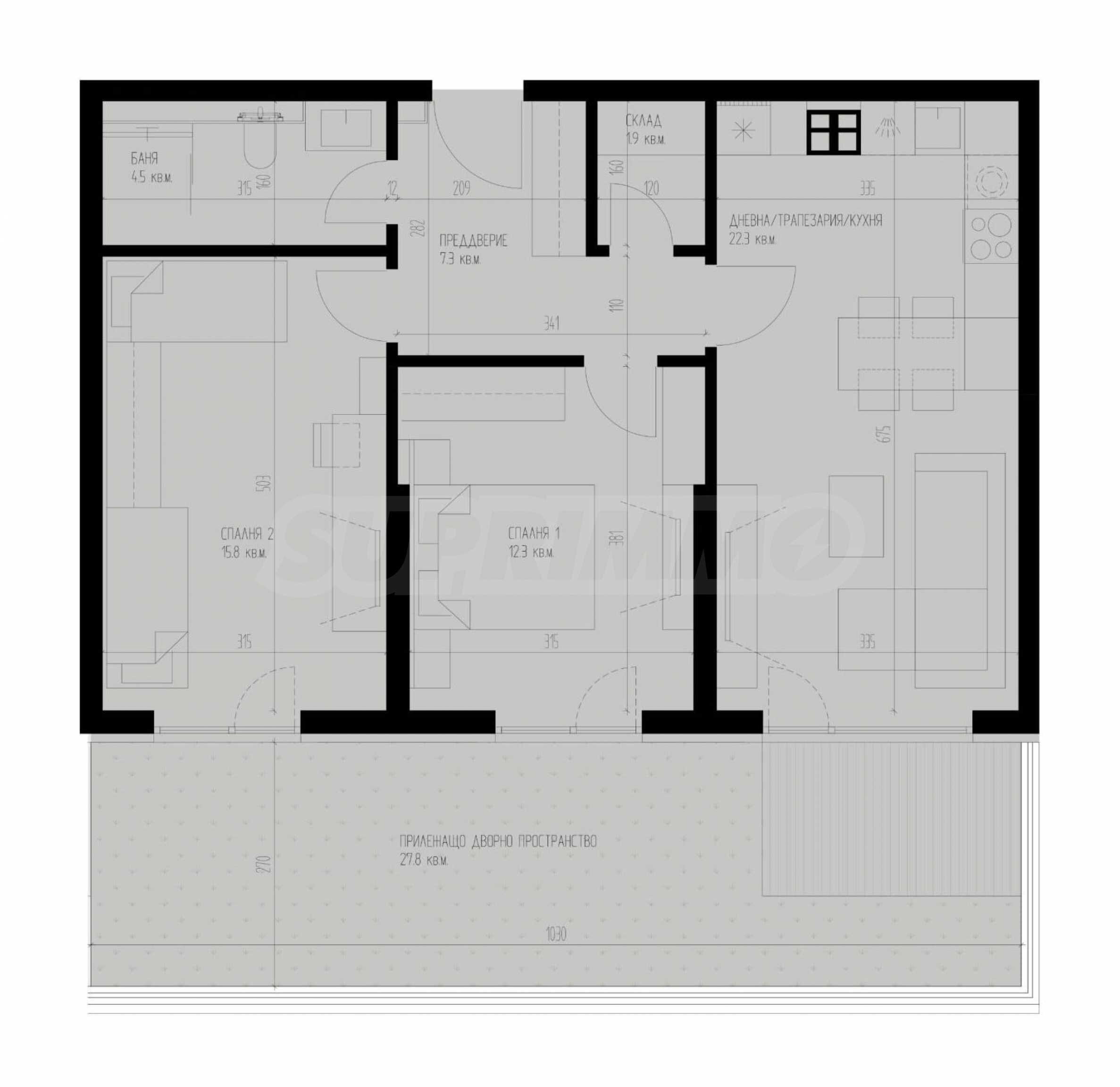 Studio zum Kauf 157.609 € 90,6 m²<br/>Wohnfläche Sofia