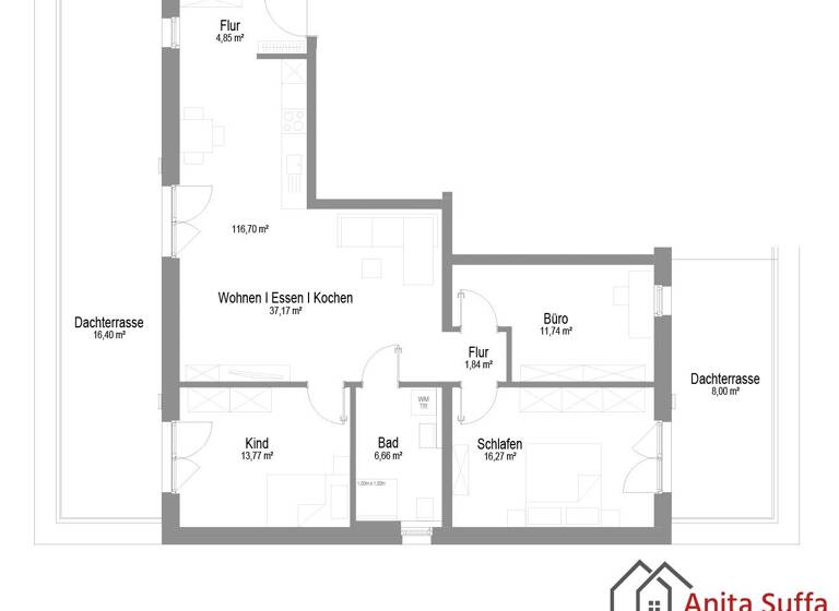 Wohnung zum Kauf als Kapitalanlage geeignet 443.460 € 4 Zimmer 116,7 m²<br/>Wohnfläche Dombühl Dombühl 91601