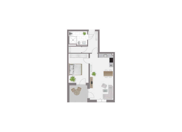 Wohnung zum Kauf 396.130 € 2 Zimmer 65,2 m²<br/>Wohnfläche Ottmaring Friedberg / Ottmaring 86316