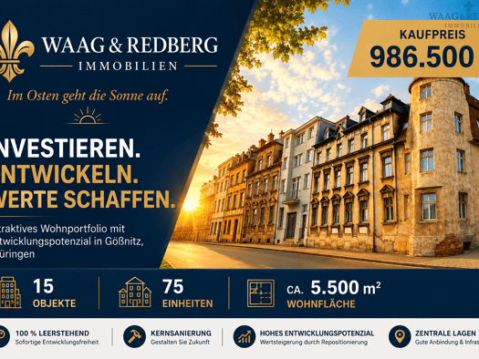 Mehrfamilienhaus zum Kauf als Kapitalanlage geeignet 986.500 € 5.500 m² Gößnitz 04639