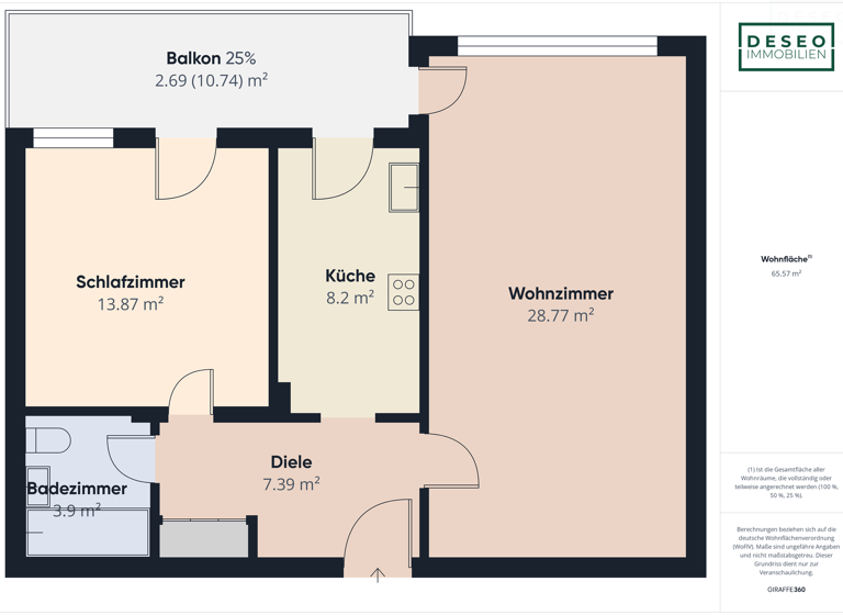 Wohnung zum Kauf 125.000 € 2 Zimmer 69 m² 11. Geschoss Heppenheim Heppenheim (Bergstraße) 64646