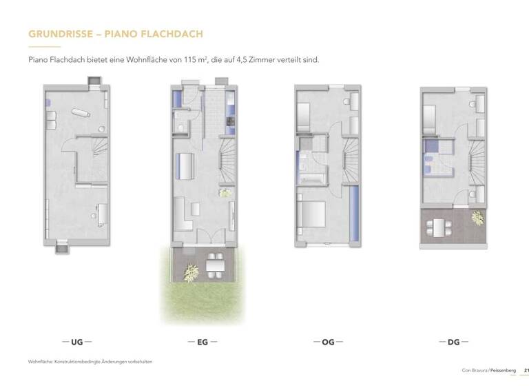 Reihenendhaus zum Kauf - Neubau 724.000 € 5 Zimmer 114 m² 143 m² Grundstück Peißenberg 82380