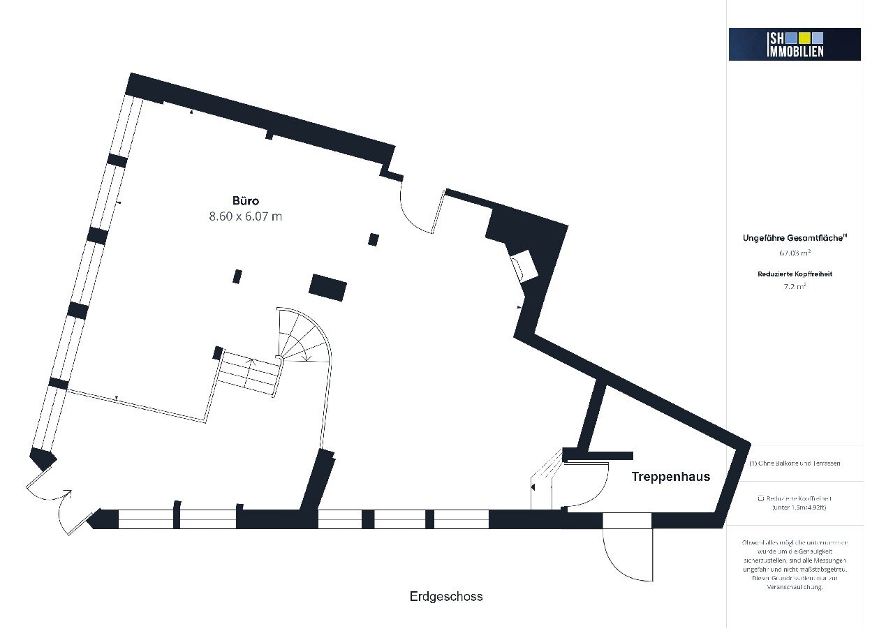 Bürofläche zum Kauf provisionsfrei 549.000 € 223,7 m²<br/>Bürofläche Innenstadt Stade 21682