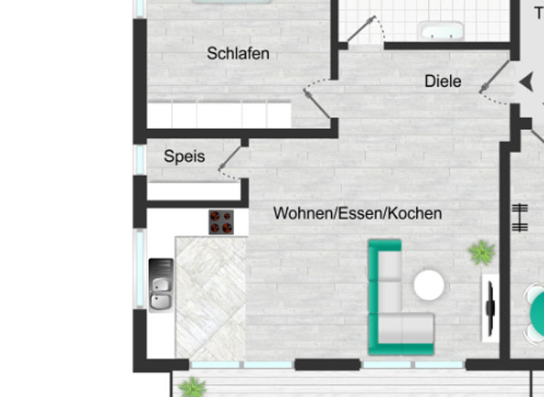 Wohnung zum Kauf - Erstbezug 349.950 € 2 Zimmer 80 m² 1. Geschoss Brauhausstraße 15 Berg Ehingen 89584