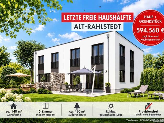 Doppelhaushälfte zum Kauf 594.560 € 5 Zimmer 140 m² 420 m² Grundstück Rahlstedt Hamburg 22147