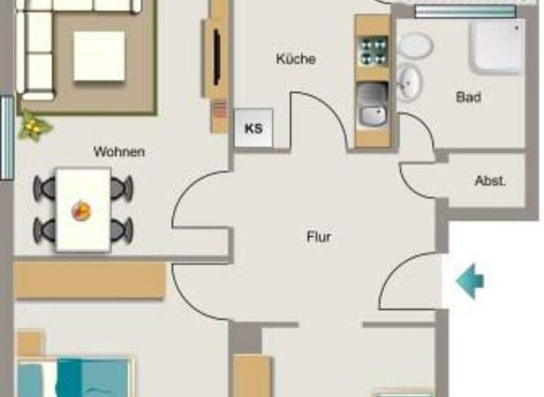 Wohnung zur Miete 509 € 3,5 Zimmer 58 m² EG frei ab 16.04.2026 Ahrstraße 30 Beeckerwerth Duisburg 47139