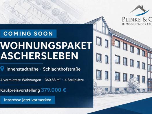 Wohnung zum Kauf 379.500 € 16 Zimmer 360,9 m² Aschersleben Aschersleben 06449
