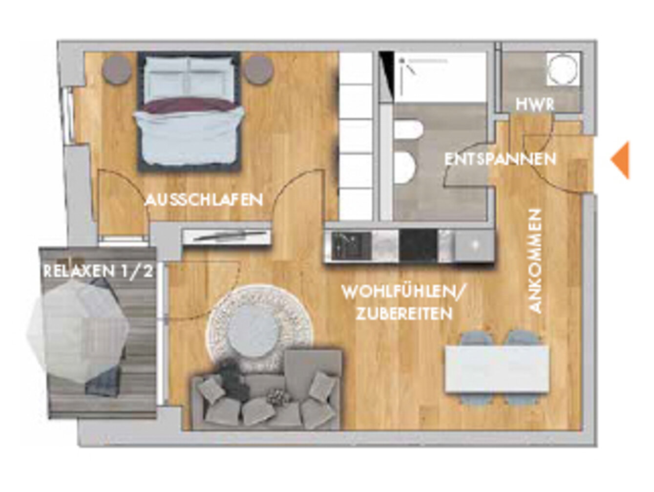 Wohnung zur Miete 917 € 2 Zimmer 51,2 m²<br/>Wohnfläche 1.<br/>Geschoss 01.04.2025<br/>Verfügbarkeit Shakespearestr. 48-50 Zentrum - Süd Leipzig 04107