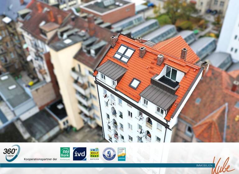 Maisonette zum Kauf - Neubau 349.000 € 2 Zimmer 92 m²<br/>Wohnfläche 5.<br/>Geschoss Südstadt Fürth 90763