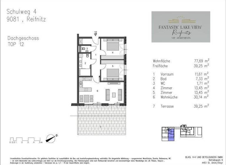 Wohnung zum Kauf 1.073.925 € 3 Zimmer 77,7 m² Reifnitz 9081