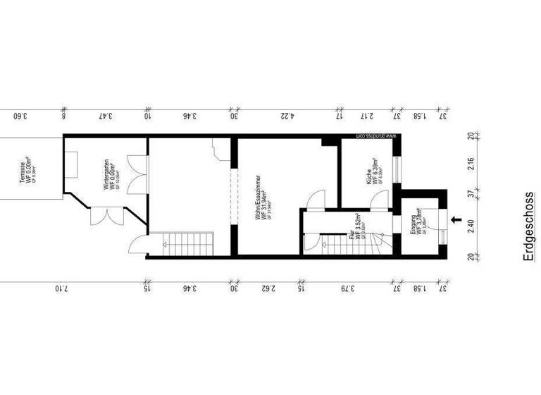 Reihenmittelhaus zum Kauf 164.500 € 4 Zimmer 86,5 m² 207 m² Grundstück St. Jürgen Lübeck 23562