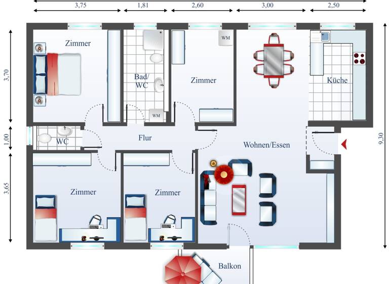 Wohnung zur Miete 1.890 € 5,5 Zimmer 111 m²<br/>Wohnfläche 01.07.2025<br/>Verfügbarkeit Scharnhauser Park Ostfildern 73760