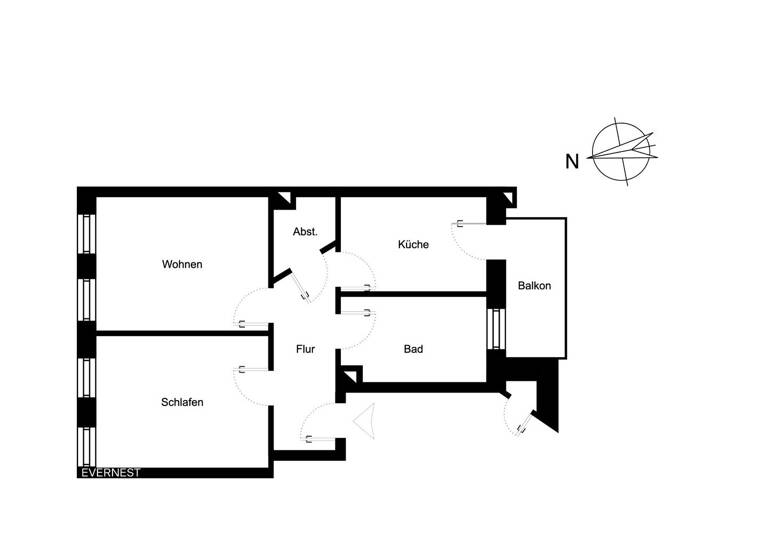 Wohnung zum Kauf 115.000 € 2 Zimmer 57,5 m² Mockau-Nord Leipzig 04357