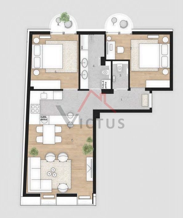 Wohnung zum Kauf 332.050 € 3 Zimmer 67 m²<br/>Wohnfläche 1.<br/>Geschoss Crikvenica 51260