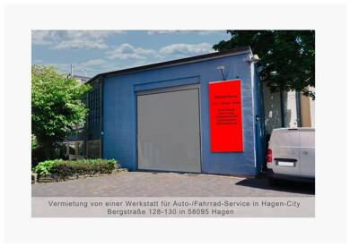 Werkstatt zur Miete 9,50 € 118,6 m² Lagerfläche Bergstraße 130 Zentrum Hagen 58095