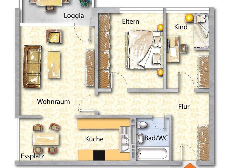 Wohnung zum Kauf 280.000 € 3,5 Zimmer 82,6 m² 6. Geschoss Wyhlen Grenzach-Wyhlen 79639