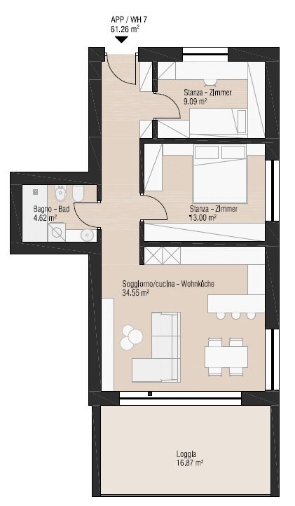 Studio zum Kauf 325.000 € 3 Zimmer 89 m²<br/>Wohnfläche ab sofort<br/>Verfügbarkeit Mölten