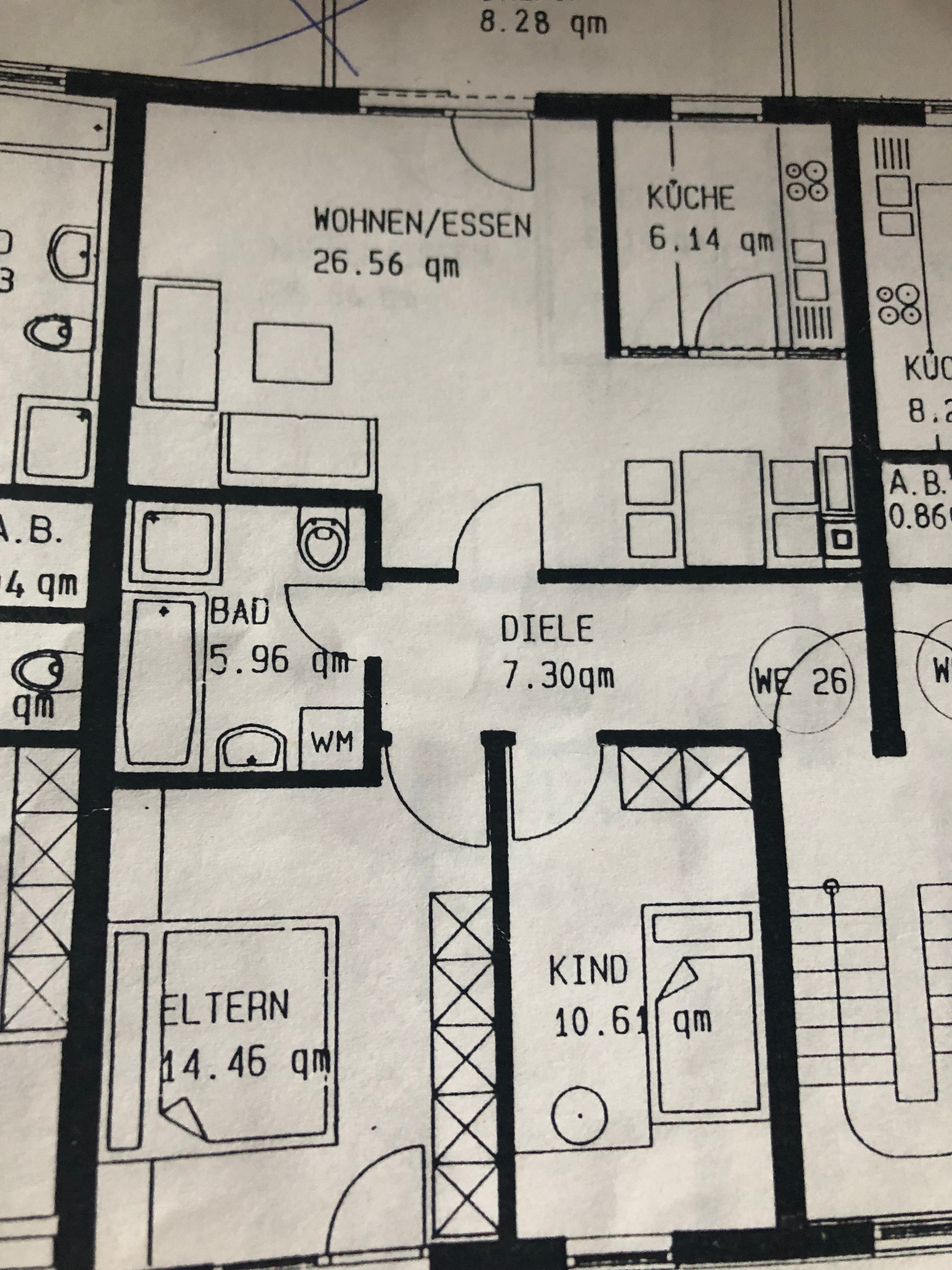 Wohnung zur Miete 620 € 3 Zimmer 75 m²<br/>Wohnfläche 1.<br/>Geschoss ab sofort<br/>Verfügbarkeit Richard-Bergner-Str. 2 Süd Schwabach 91126