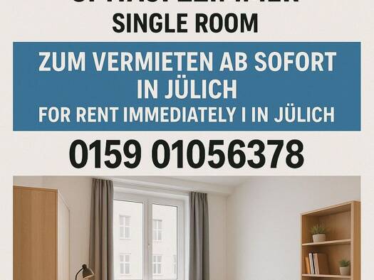 Studio zur Miete 300 € 1 Zimmer 50 m² frei ab sofort Jülich 52428