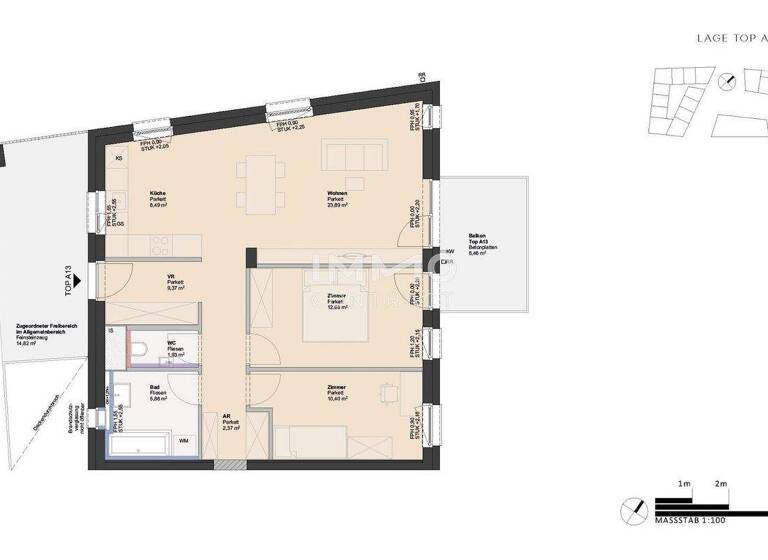 Wohnung zum Kauf - Erstbezug 329.000 € 3 Zimmer 75 m² Ufer Linz 4030
