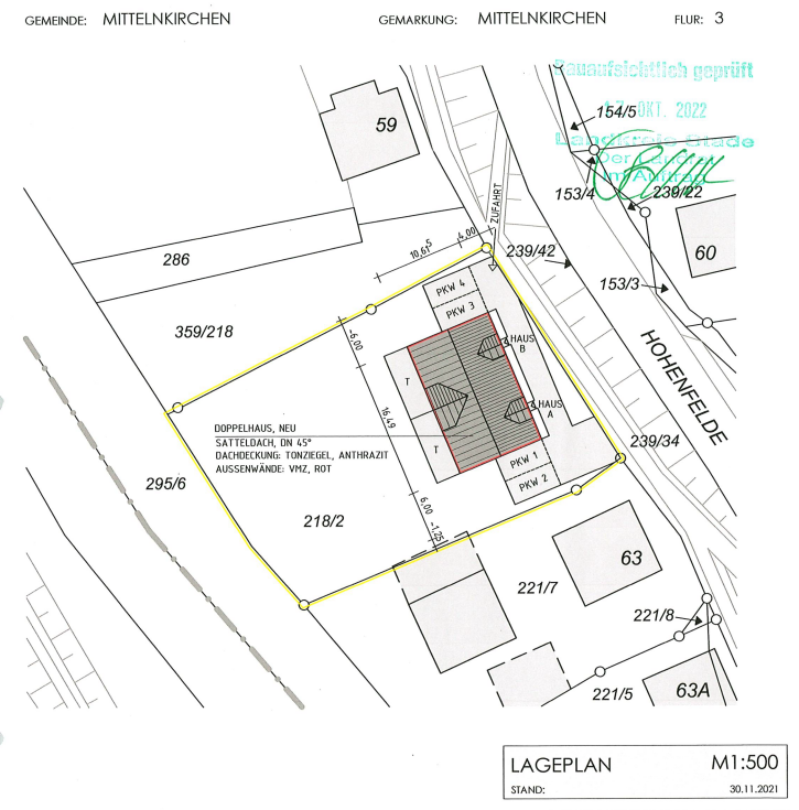 Grundstück zum Kauf 290.000 € 1.175 m²<br/>Grundstück vorhanden<br/>Baugenehmigung Mittelnkirchen 21720