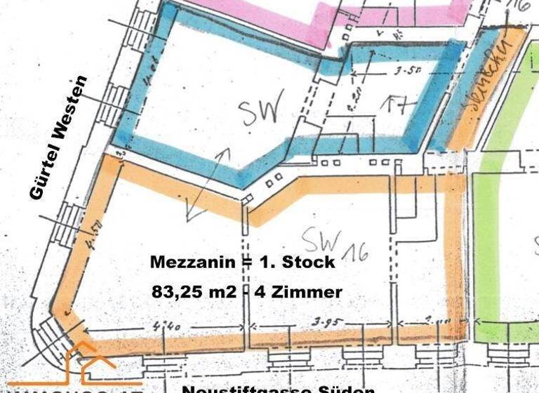 WG-Zimmer zum Kauf 349.000 € 4 Zimmer 83,3 m² Wien 7.,Neubau 1070