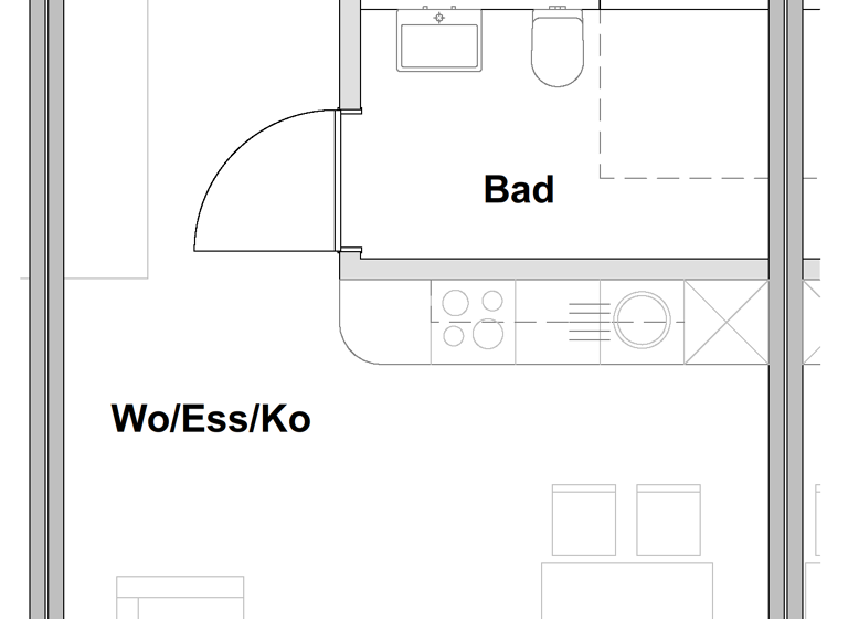 Wohnung zur Miete 800 € 2 Zimmer 55 m²<br/>Wohnfläche 1.<br/>Geschoss Zur Alten Säge 8 Minseln Rheinfelden (Baden) 79618