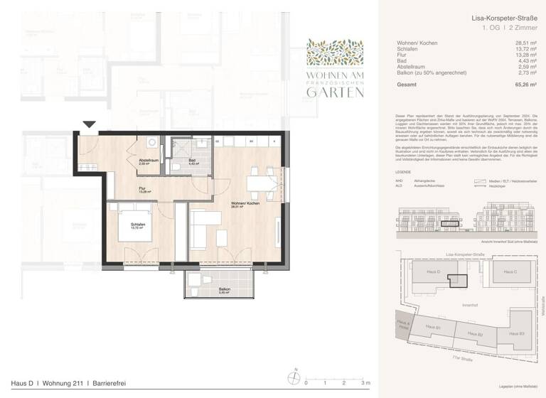 Wohnung zum Kauf - Erstbezug 299.000 € 2 Zimmer 65,3 m² Blumlage Celle 29221